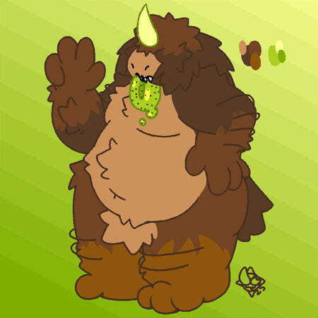 kiwi cottonball demon for @broghisdoegh.bsky.social